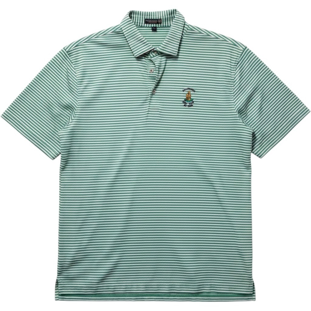 Peter Millar Summer Comfort Ballybunion Golf Club Striped Polo Green Mens XL